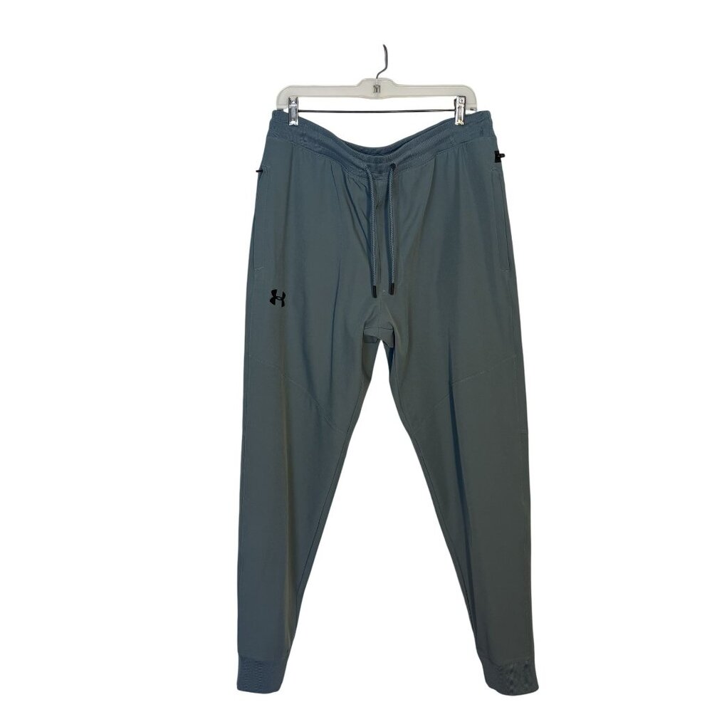 Under Armour HeatGear Joggers XL Fitted Green -Gray Lightweight Drawstring Waist - Picture 1 of 10